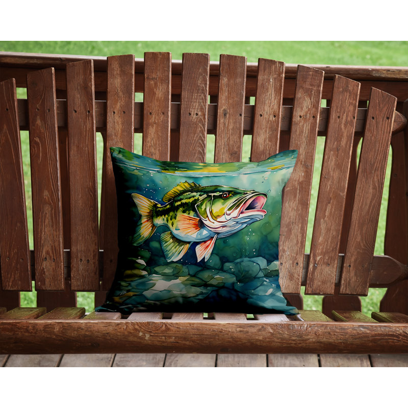 Nautical Outdoor Throw Pillow, 14"H x 14"W
