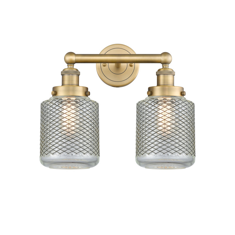Éclairage pour meuble-lavabo à intensité variable 2 lumières Dore, Laiton brossé