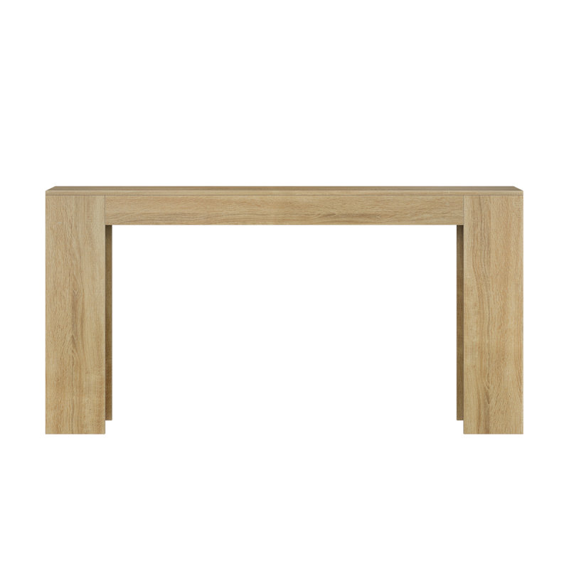62.99Inch Extralong Entryway Table, Farmhouse Sofa Table Behind The Sofa, Decorative Table For Narrow Entrances In The Living Room, Hallway, Entrance, Or Foyer, Oakcolored Console Table