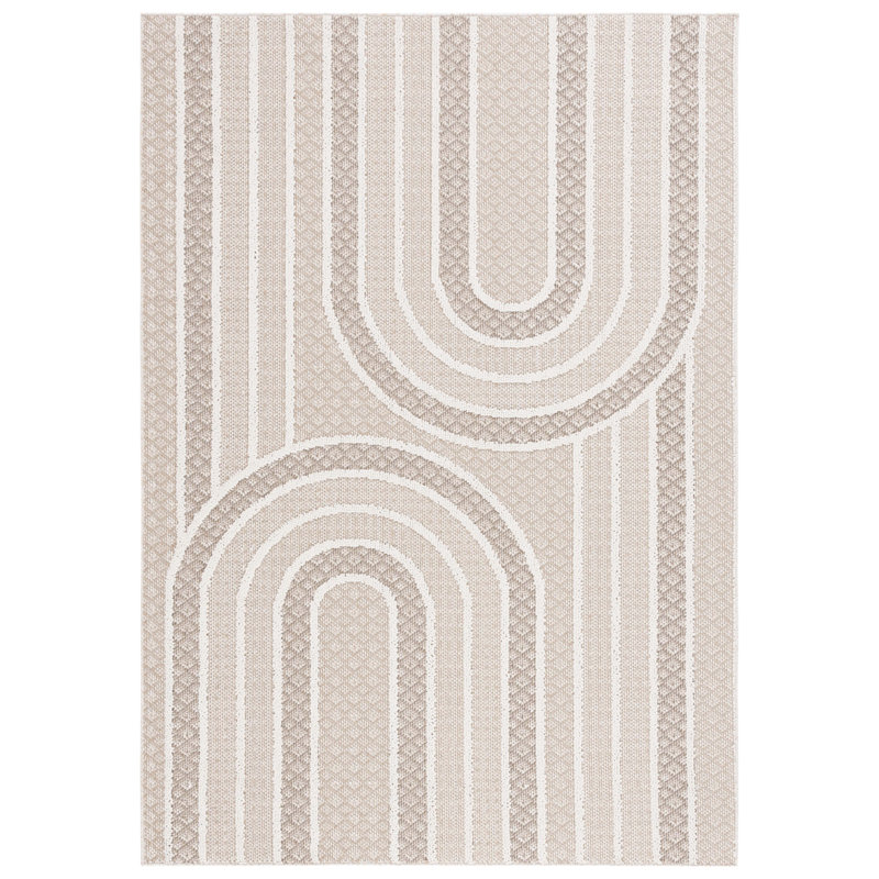 Feflibai Performance Geometric Rug, Rectangle 4' x 6'