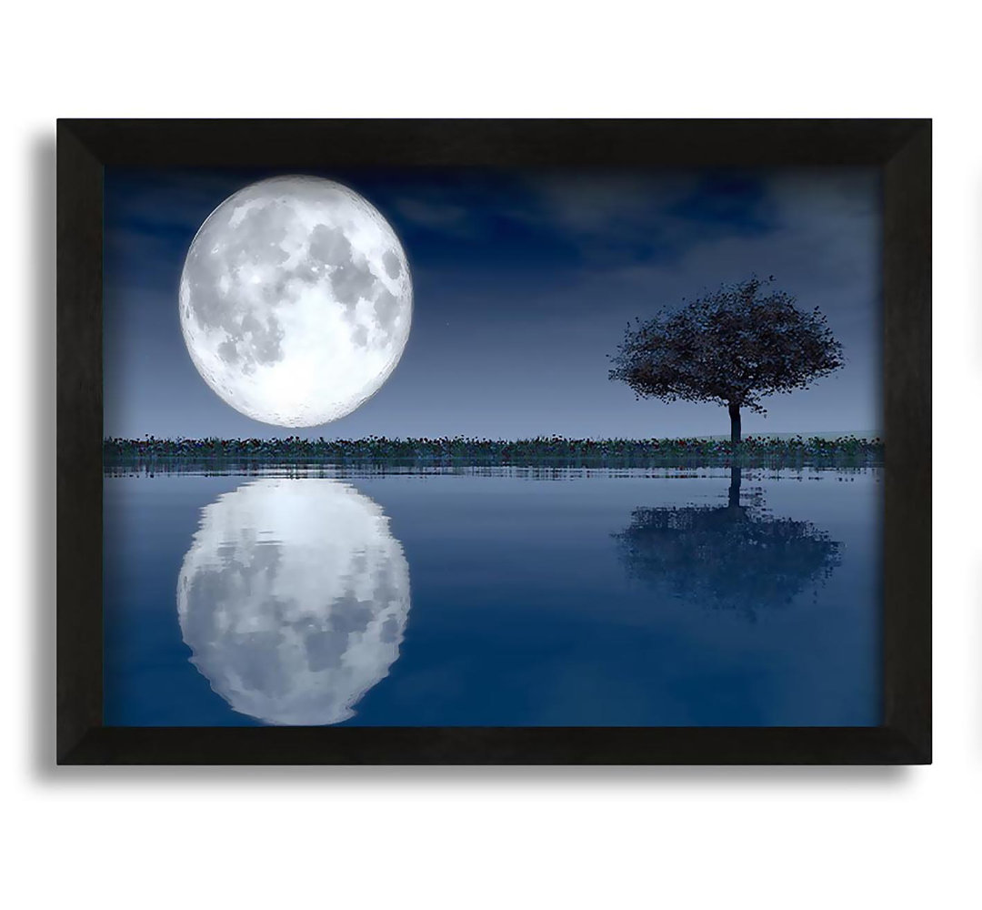 Gerahmtes Leinwandbild Moon Reflection