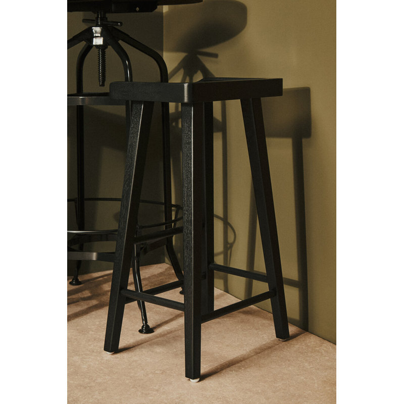 Counter Stool with Solid Wood Frame