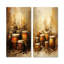 Drum Drama Earthy Brown - ensemble de 2 pièces murales en métal-1663813428