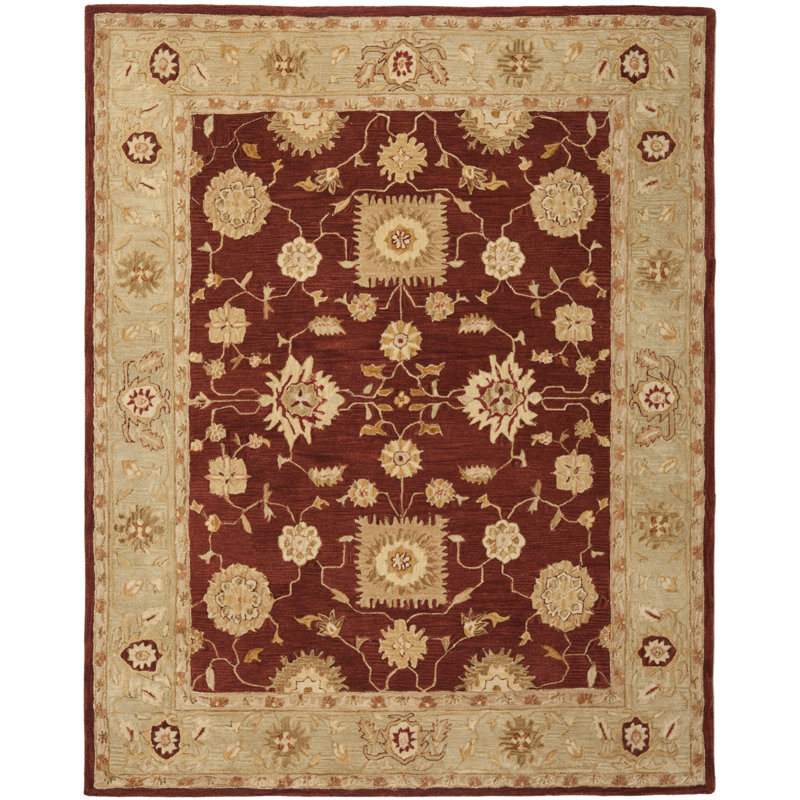 Tingley Hand Tufted Wool Floral Rug, Rectangle 9' x 12'