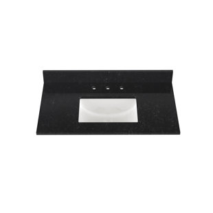 Plateau de meuble-lavabo simple 37 po en quartz avec lavabo