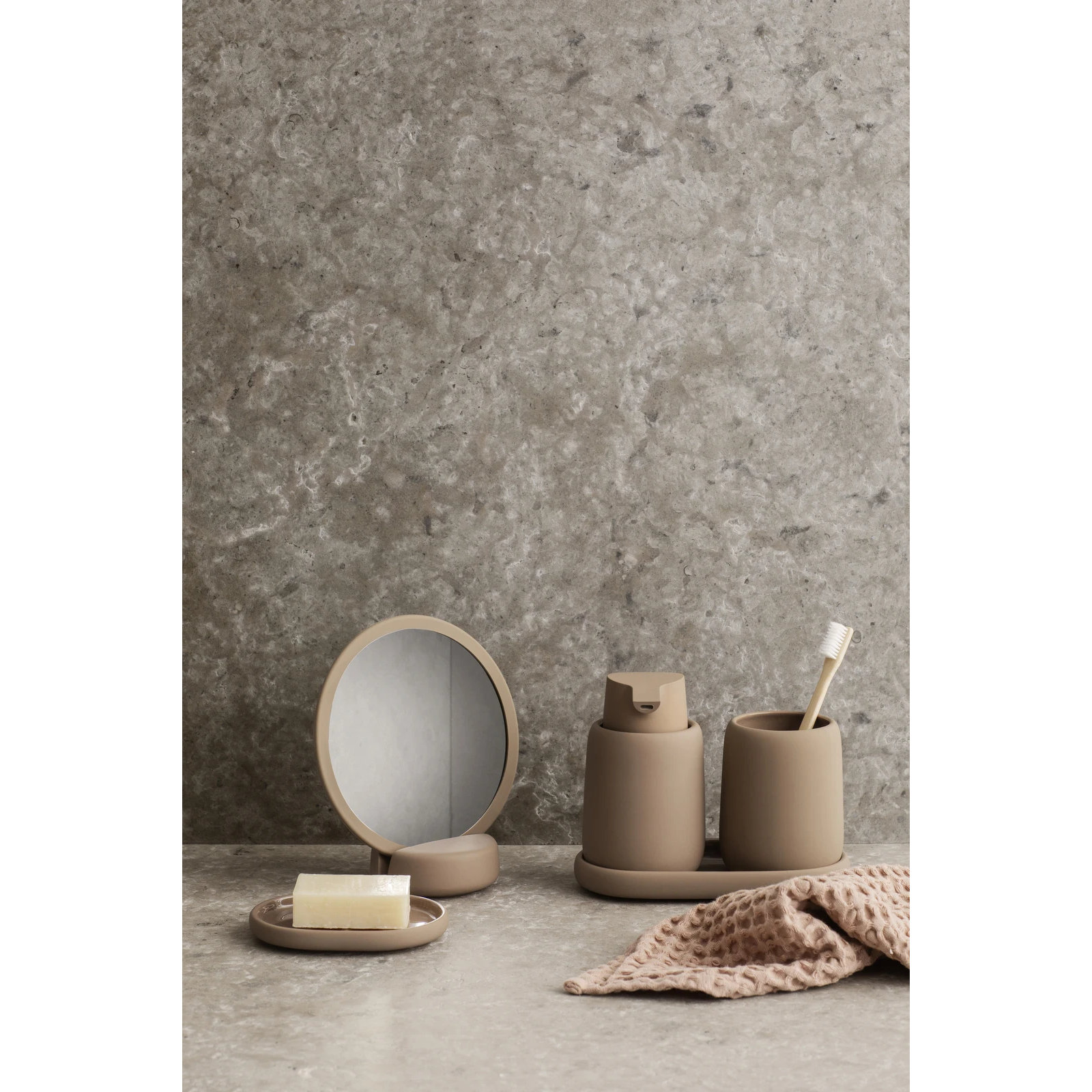 SONO Soap Dispenser, Silicone Covered Tan