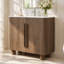 Ensemble de meuble-lavabo simple en bois massif 36 po avec plateau en pierre frittée et deux tiroirs 36 po