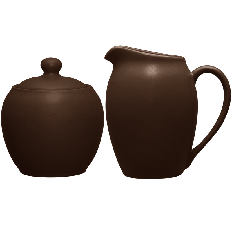 Ensemble sucrier et crémier Noritake Colorwave, Chocolat