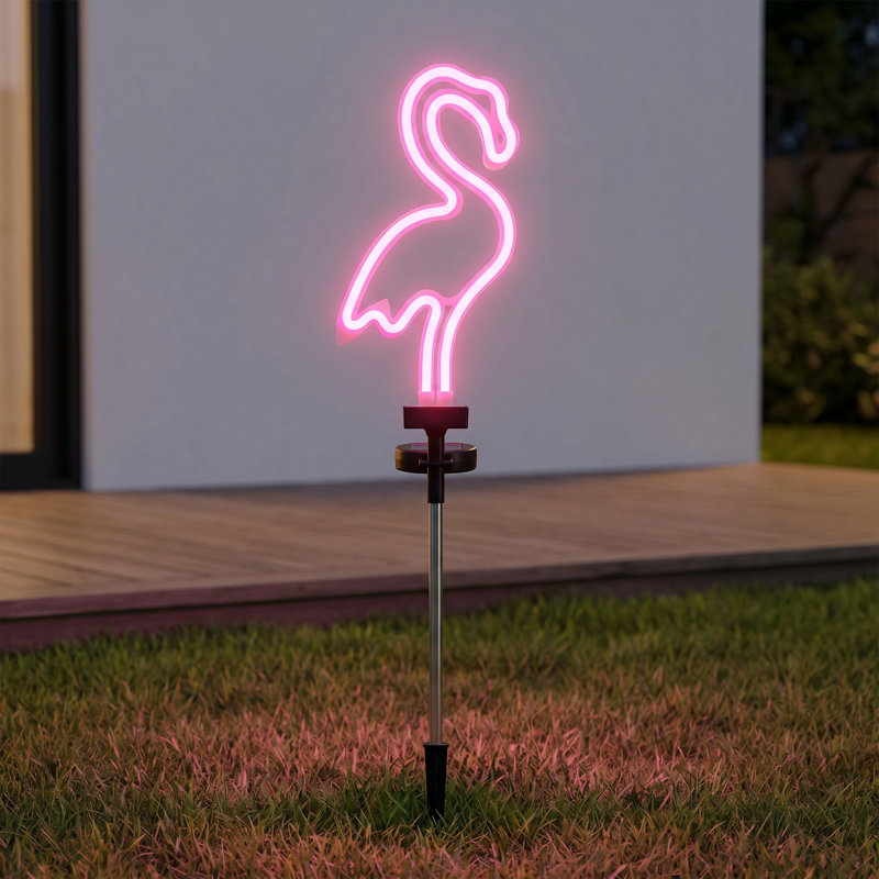 Lampe solaire de jardin solaire Flamant