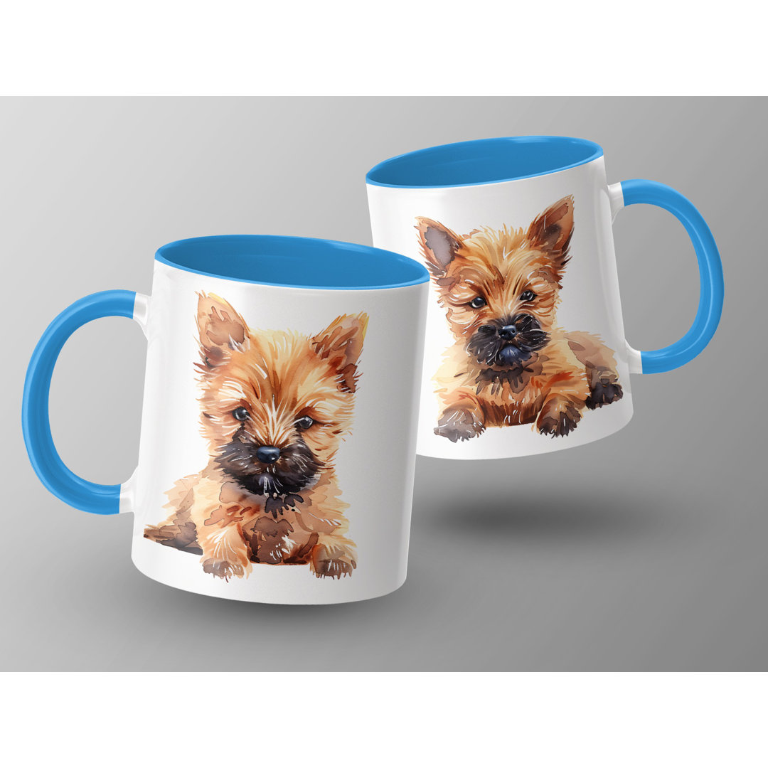 Cairn Terrier Puppy Watercolor Design 11oz Coffee Mug