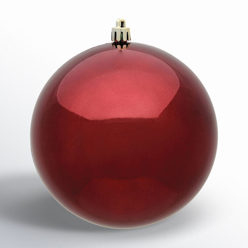 Holiday Décor Ball Ornament, Pink Glitter, 4" H x 4" W x 4" D