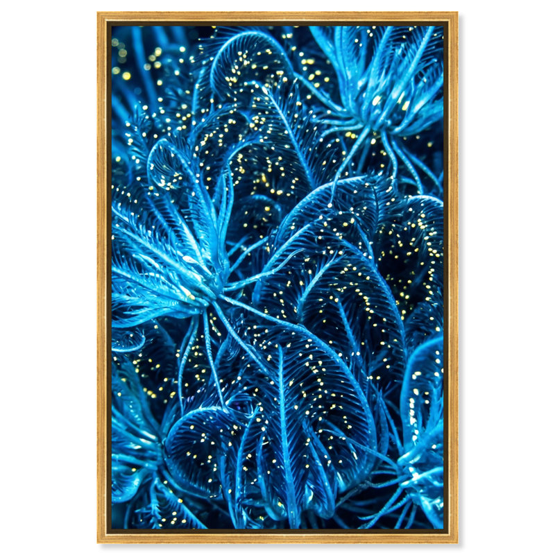 Neon Garden Print by Oliver Gal, 37"H x 25"W, Gold Floater Frame