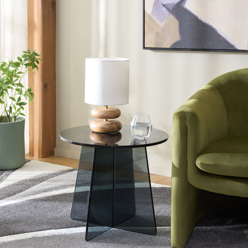 Table d'appoint en verre teinté Latika