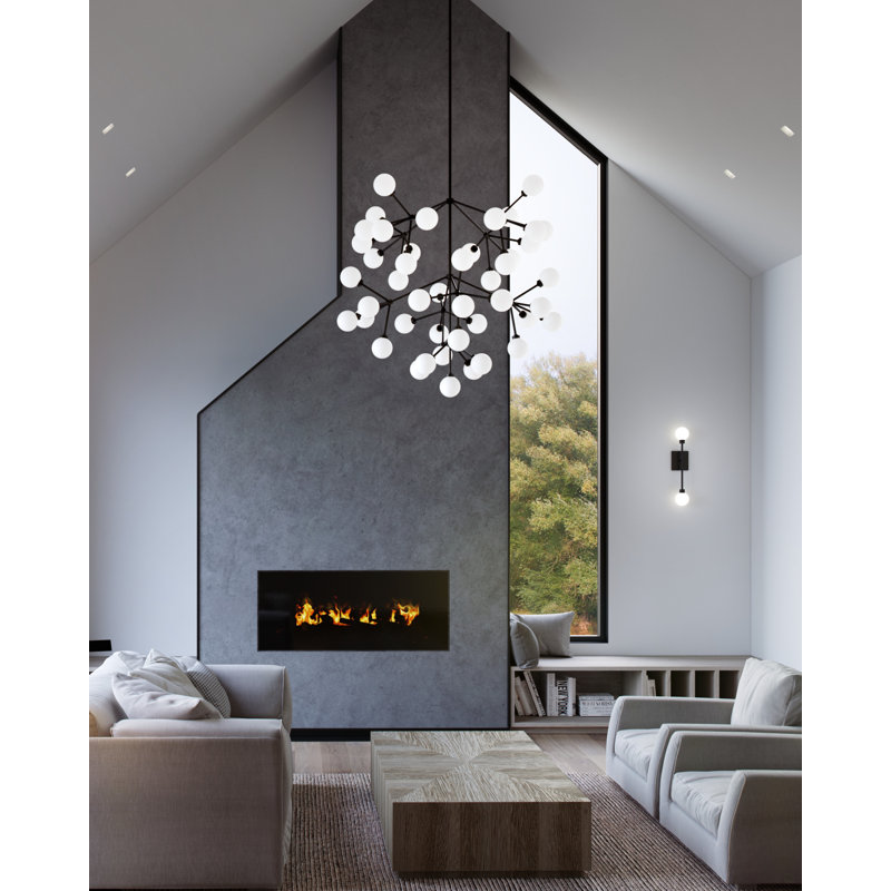 Mara 45 - Light LED Chandelier, Aged Brass