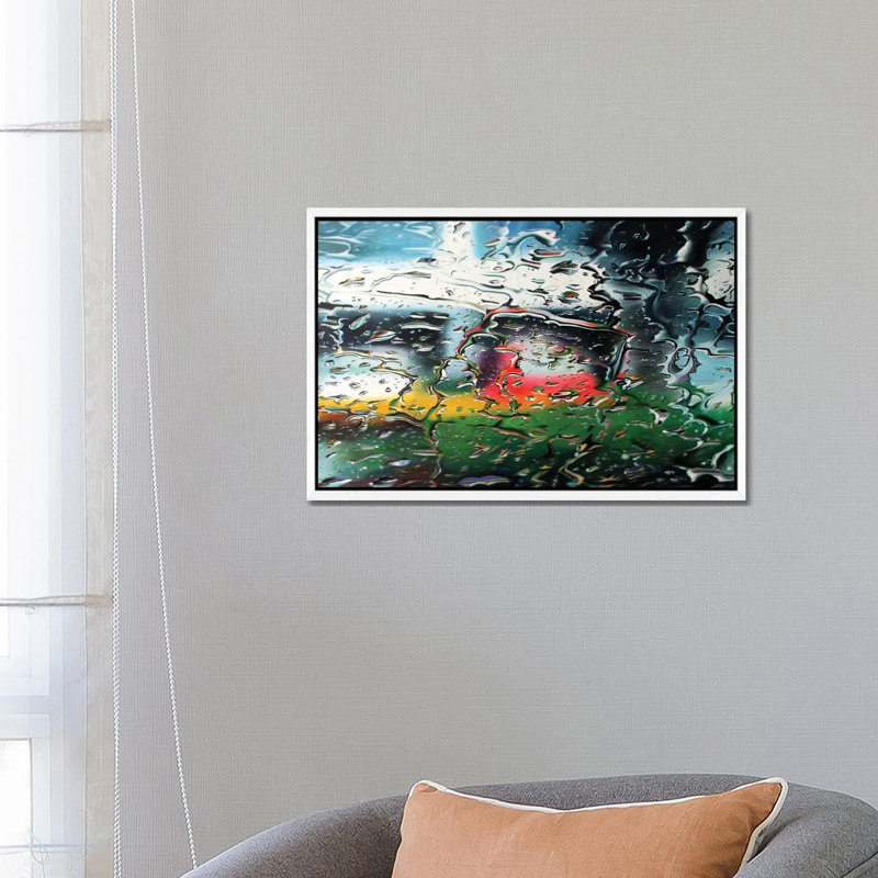 Tear Drop III by Shay Kun - Floater Frame Gallery-Wrapped Canvas Giclée on Canvas, White