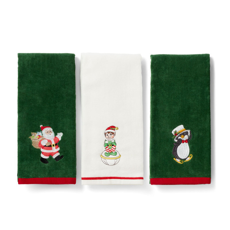Lenox Holiday Elf, Santa & Penguin Kitchen Towels