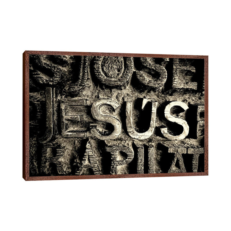 Barcelona La Familia Sagrada - Print on Canvas, 66.04 cm H x 45.72 cm W, Classic Brown Wood Framed