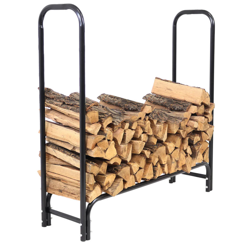 Acadia Outdoor 49" Steel Log Rack with Cover