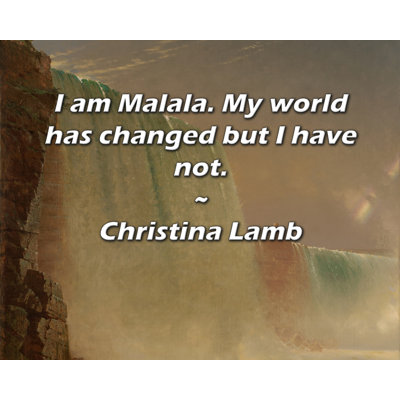 Astoria Grand Gallery Wrapped Canvas By Christina Lamb: "I am Malala. My world has changed but I have