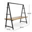 Table en bois avec support pour plante - 88,57 po x 40,33 po x 80,09 po, teinte, reliée au métal