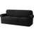 4 Piece Stretch Jacquard Couch Cover, Sofa Slipcover for 3 Cushion Couch, Machine Washable Furniture Protector(Sofa, Black)-1400389074