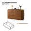 Commode 6 tiroirs pour chambre à coucher 55 po - Commode en bois incurvée anti-collision pour commode 55 po