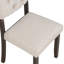 Ensemble de table et chaises de salle à manger de 6 pièces avec pieds et coussins de forme spéciale rembourrés de mousse pour salle à manger (espresso) TREXM-1603852535