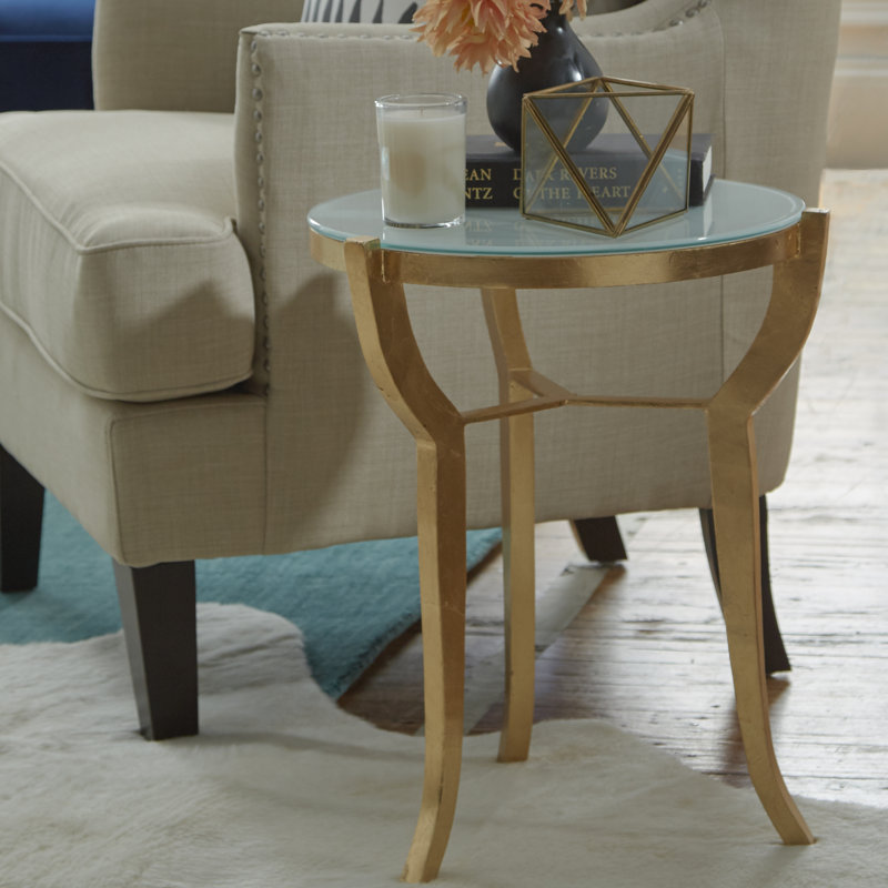 Oxendine Glass Top End Table