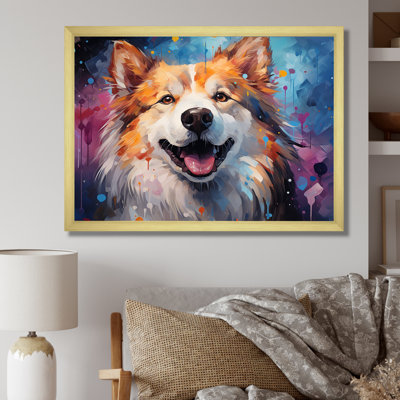 «Dog Akita Aurora», reproduction sur toile