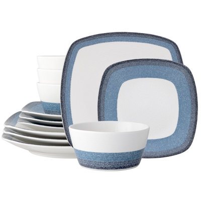 Service de table carré 12 pièces Noritake Colorscapes Layers, service pour 4