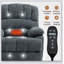 Fauteuil inclinable électrique en chenille de 23 pouces de large à dossier haut avec massage par vibration 8 points et chauffage lombaire-563565149
