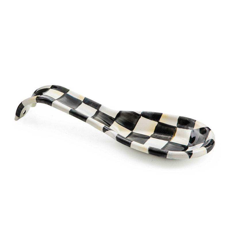 Courtly Check Spoon Rest, Black/White