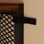 Tablette d'angle avec portes, armoire d'angle de 65 po avec tablettes et porte-verres à vin, étagère d'angle à 6 niveaux, support de rangement sur pied autoportant