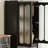 62'' H X 35 '' W Bookcase With Patterned Glass Doors And Open Shelve-2035642169