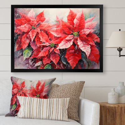 Poinsettia Flower Expressions - Floral Canvas Art Print