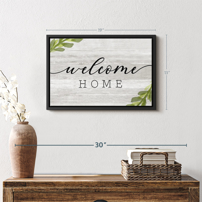«Rustic Welcome Home», H 13 po x l 19 po