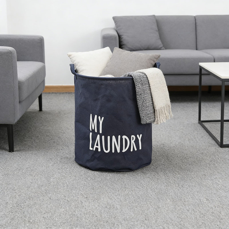 Foldable Laundry Hamper With Drawstring Closure, Large Capacity Fabric Storage Basket For Clothes, Blankets, And Home Organization, Water-Resistant And Breathable Design