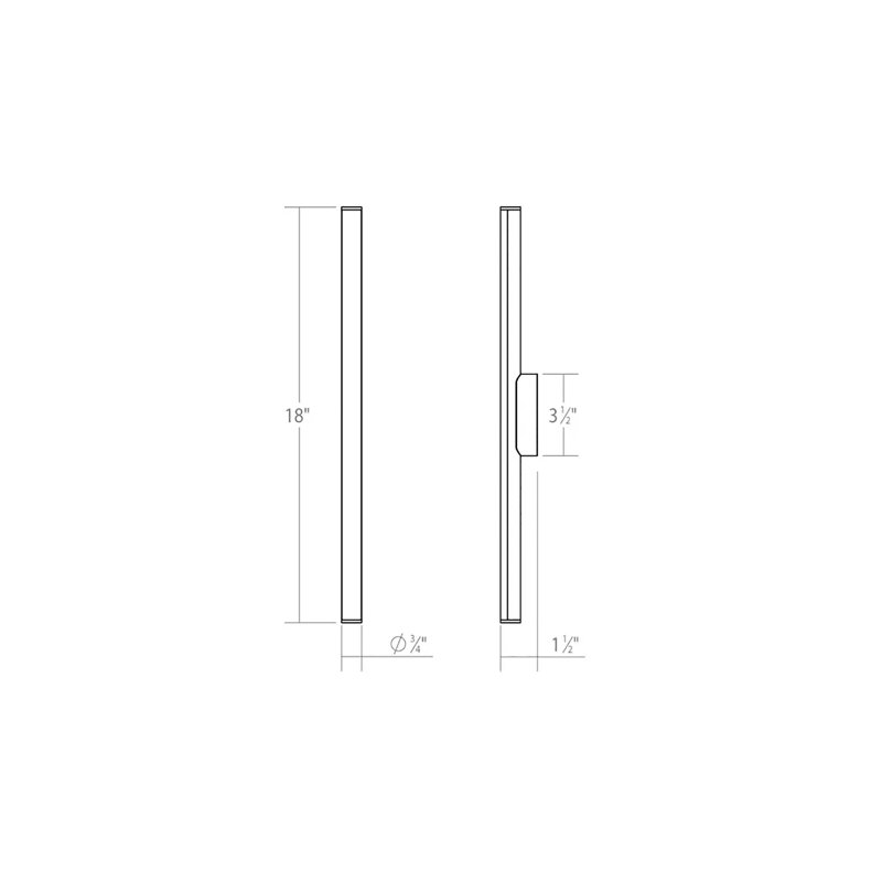 Fino™ 1 - Light LED Bath Bar, 3000K, Polished Chrome, 11 W