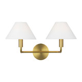 Sean Lavin Colfax Bathroom Bedroom Wall Fixture With White Linen Shade
