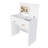 Flip Top Vanity Desk With LED Lighted Mirror & Built-In Outlet, Ideal For Makeup And Storage In Small Spaces, White