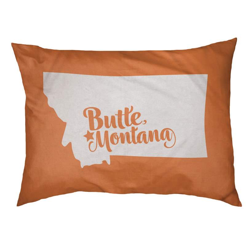 Coussin pour chien d’extérieur butte montana, Moyen (H 6,5 po x l 40 po x P 30 po), Orange