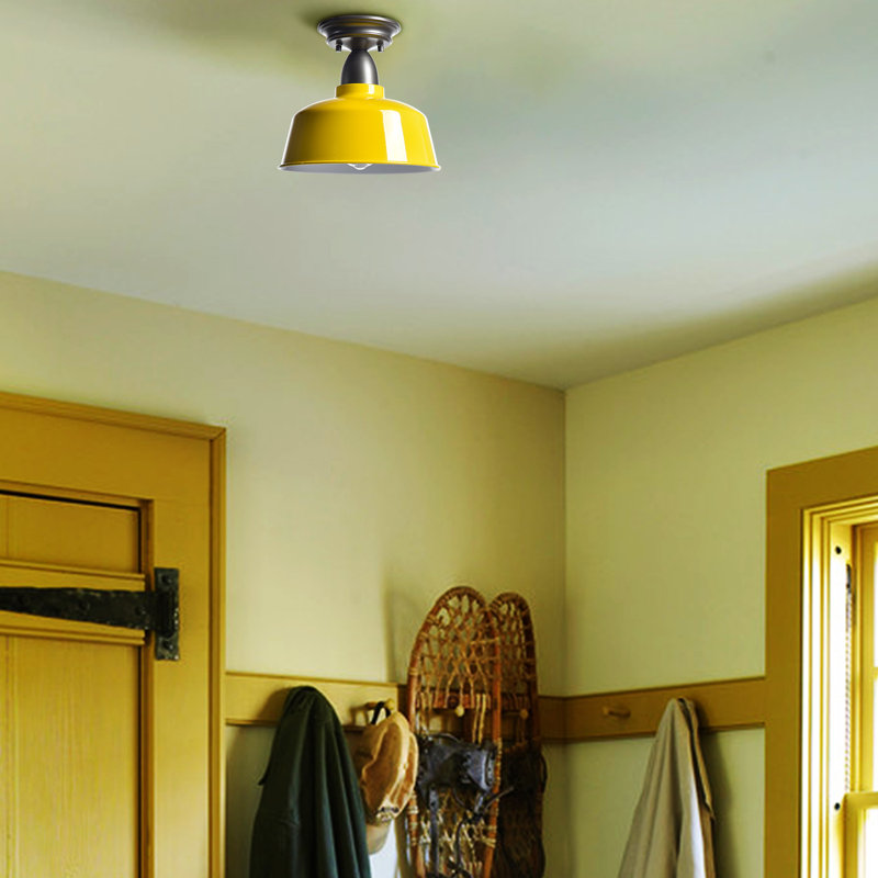 Plafonnier de couloir intérieur / extérieur, Jaune