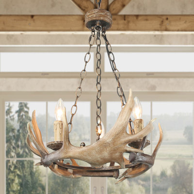Lustre en roue de chariot à 3 lumières de style bougie avec détails en cristal Vargas