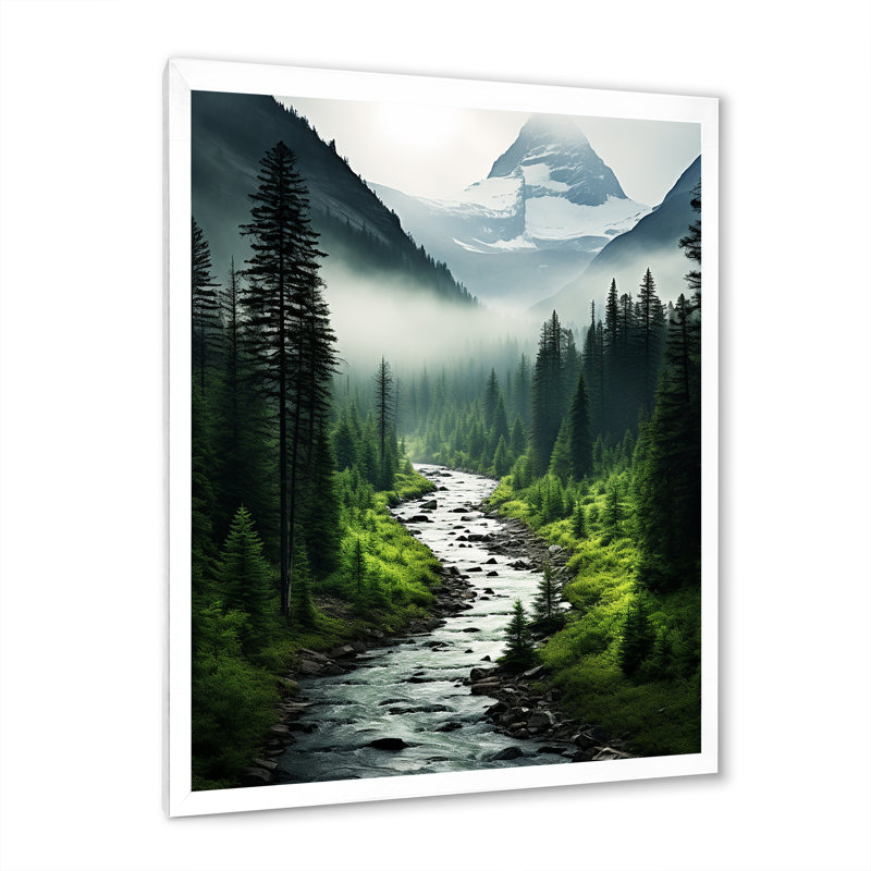 Beedie Canada Misty Morning sur toile, H 20 po x l 12 po x P 1 po, Cadre photo blanc