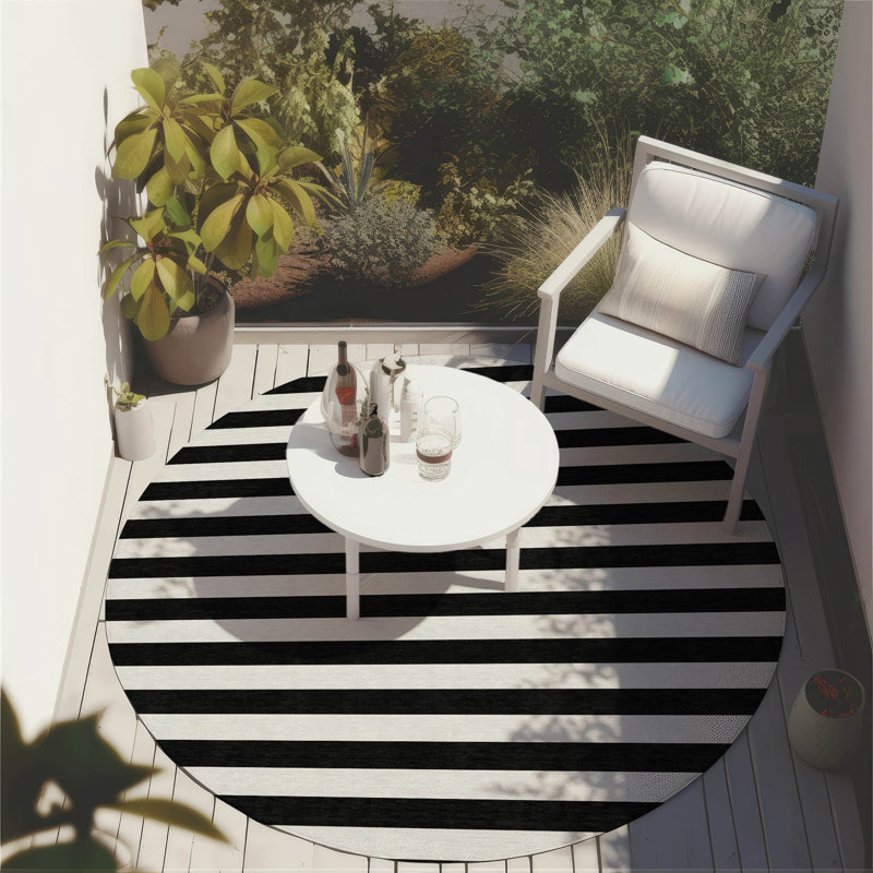 Tapis intérieur / extérieur Kinslee, Rond 8 pi