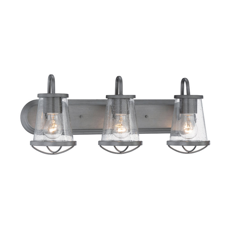 Malmesbury 3 - Light Dimmable Vanity Light, Weathered Iron