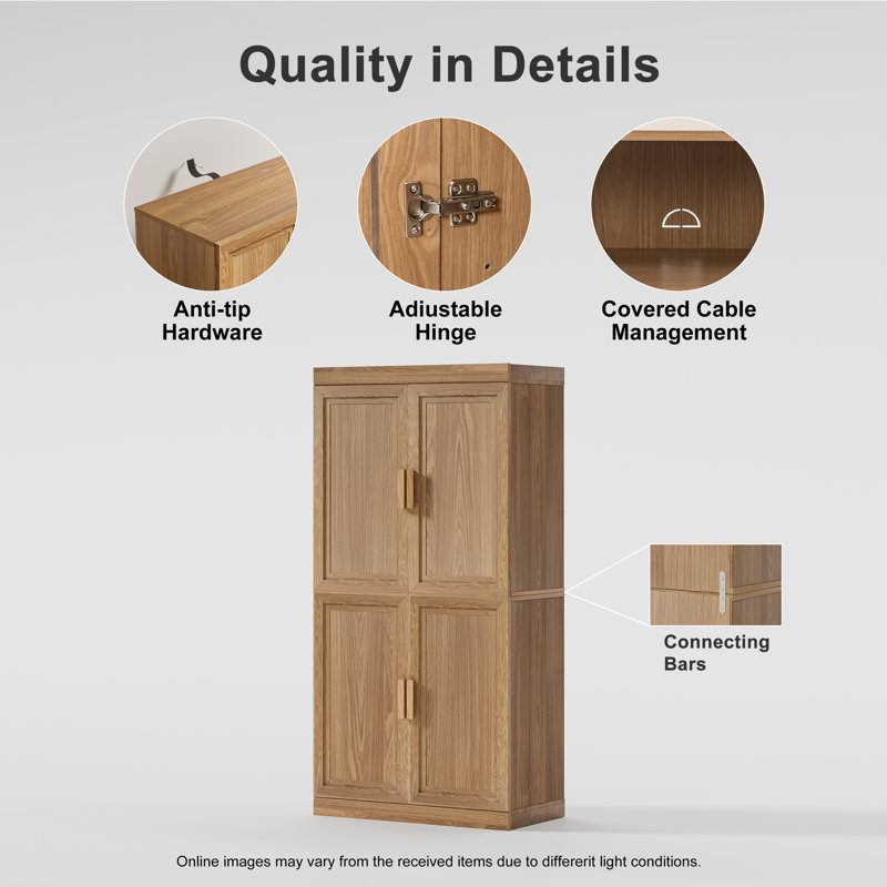  Buffet Gershwin, Bois naturel, H 31 po x l 31 po x P 16 po