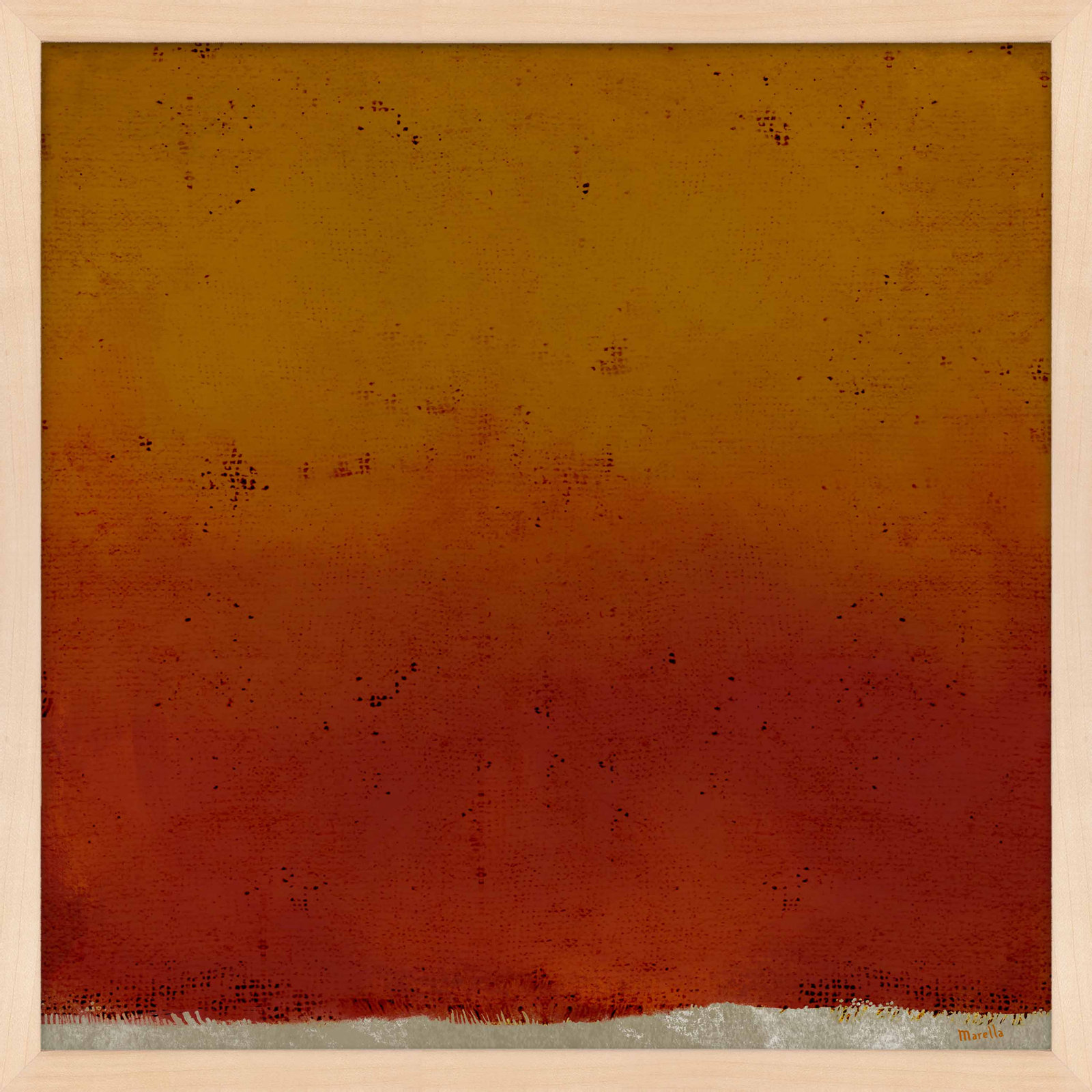 Sunset by Marco Marella for Studio M - Framed Wall Art, 24" H x 24" W, Paper, Maple