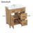 30" Wood Bathroom Vanity With Solid Wood Frame, 1 Soft Close Doors, 2 Soft Close Drawers, Adjustable Shelf, Modern Storage Cabinet