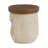Laigha Modern Rustic Outdoor Patio , Stone-Effect  MGO Side Table with Faux Wood Grain Top for Pati,  Balcony, Living Room-128952851